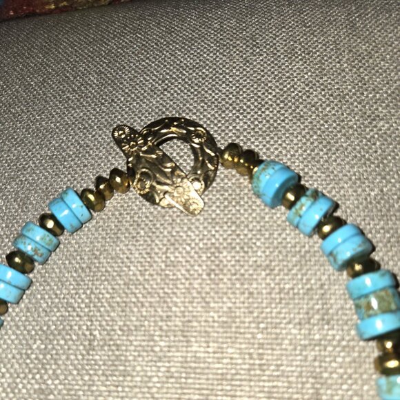 Persian Turquoise and Fair Trade bead Necklace - Picture 7 of 7